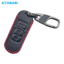 Leather Car Key Case Keychain For Mazda 2 3 6 CX-5 CX-7 3 Buttons Smart Remote Control Fob Cover Key Chain Holder Auto Accessory 2024 - buy cheap