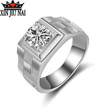 Big Men's Ring Boss Platinum-plated Ring with Diamond Zircon Business Grinding Three-dimensional Broad Edition Men's Ring 2024 - buy cheap