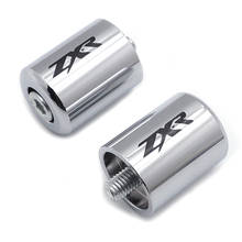 Sliders de barra cromada para kawasaki ninja 500r ex500 650r zx600 zx6 636 zx6rr, peças para motocicleta, frete grátis 2024 - compre barato