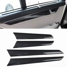 For Mercedes Benz C Class 2011-2013 4PCS Carbon Fiber ABS Car Interior Inside Door Handle Cover Trim Moldings Car Styling 2024 - buy cheap