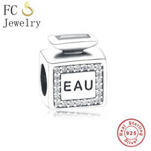 FC Jewelry Fit Original Brand Charms Bracelet Authentic 925 Sterling Silver Scent EAU Perfume Bottle CZ Beads Berloque DIY 2024 - buy cheap