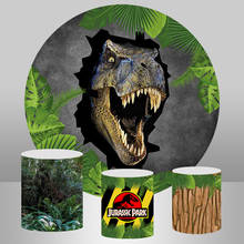 InMemory Jurassic Park Theme Birthday Background Dinosaur Boy Party Round Background Photo Studio Cake Table Banner Photocall 2024 - buy cheap