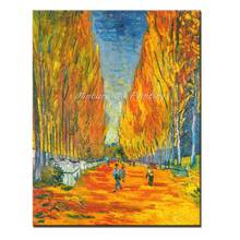 Mintura Hand Painted Vincent Van Gogh Reproduction Famous Canvas Oil Painting Les Alyscamps Wall Art Picture For Home Decoration 2024 - buy cheap