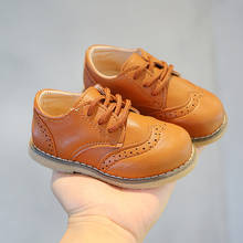 Toddler Baby Little Boys Leather Shoes For Kids Children Brown White British Style Single Shoes 1 2 3 4 5 6 7 Years old New 2020 2024 - buy cheap