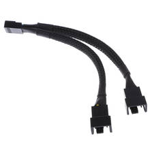 PWM 3/4 pin Y Splitter Computer Fan Power Extension Cable Cord 2024 - buy cheap