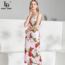 Vestido Midi de verano con estampado Floral para mujer, traje elegante con tirantes finos, diseño a la moda, para verano 2024 - compra barato