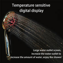 Cabezal de ducha Digital LED, regadera de mano, Control de temperatura, ahorro de agua a alta presión 2024 - compra barato