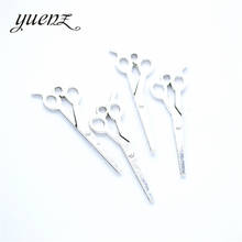 YuenZ 20шт антикварные посеребренные ножницы подвеска: DIY для браслета ожерелья 30*10 мм J441 2024 - купить недорого