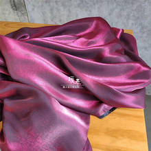Tela de satén de seda de algodón mercerizado, color rojo púrpura, decoración artesanal, camisa, pijama, traje, Cheongsam, tela de diseñador para vestido de noche 2024 - compra barato