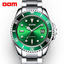 DOM Brand Luxury Men Watches Automatic Green Watch Men Stainless Steel Waterproof Business Sport Mechanical Wristwatch M-1310 2024 - buy cheap