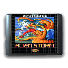 Cartão de jogo de alienígena storm para 16 bits, sega md game card para mega drive para genesis us pal, console de jogos de vídeo 2024 - compre barato
