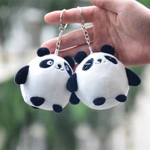 new cute 10cm plush Cute panda Open Squint eyes Keychain bag decoration stuffed soft doll christmas festival gift for kid friend 2024 - buy cheap