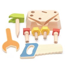 Ferramenta de reparo de simulação, brinquedos de madeira para bebê montessori educação precoce parafuso montagem brinquedos de carpinteiros aparelhos de vida para crianças 2024 - compre barato