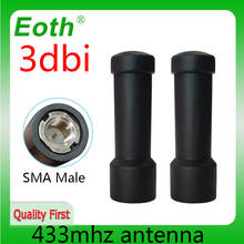 Antena lora 2 ~ 3dBi de 433 MHz, conector macho SMA Mini, tamaño 433, antenas direccionales IOT para medidor de agua inalámbrico Lorawan, 433 m 2024 - compra barato