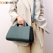 Новая женская сумка XMESSUN, модная дизайнерская сумка-мессенджер через плечо с крокодиловым узором, Женская Вместительная дорожная сумка для покупок INS 2024 - купить недорого