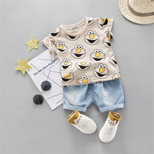 Baby Boy Clothing Set Cute Summer T-Shirt Cartoon Children Boys Clothes Shorts Suit for Kids Outfit Denim Outfit Baby Suit 2024 - buy cheap