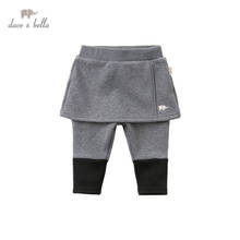DBJ15645-pantalones de retales a la moda para niñas, ropa de invierno para bebés, de longitud completa, para niños pequeños 2024 - compra barato