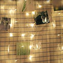 Tira de luces LED con forma de mariposa, guirnalda de luces Led de hadas para exteriores, decoración de fiesta de boda y Navidad, USB, 2,5 m/1,5 m 2024 - compra barato