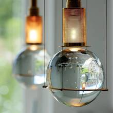 Lustre de cristal suspenso, luminária de luxo com lâmpada de cristal, para o norte europeu, simples, restaurante, sala de estar, bar, quarto 2024 - compre barato