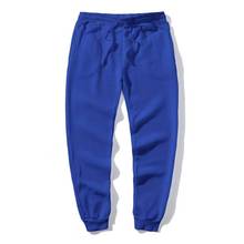 Calça esportiva masculina, nova calça para corrida hip hop, calça de moletom para homens com bolsos 2024 - compre barato
