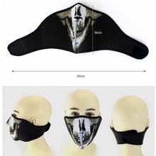 Tactical Airsoft Paintball Mask Cool Skull Skeleton Neoprene Half Face Mask Balaclava Outdoor Sports Wargame Hunting Masks 2024 - buy cheap