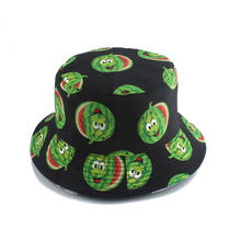 Sombrero con estampado de frutas para hombre y mujer, gorra de pescador con visera plana, diseño bonito 2024 - compra barato