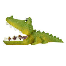 Decoração aquarço falso de crocodilo, enfeite para aquário decorativo verde de crocodilo que pode conectar o aerador de ar 1 peça 2024 - compre barato