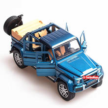 Ruedas de escala 1:32, coche abierto, SUV benz Maybach G650, modelo de metal con sonido ligero, vehículo extraíble, colección de juguetes de aleación 2024 - compra barato