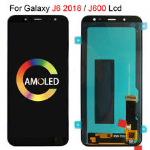 Kit de reposição de tela lcd touch, tft preto e amoled, para samsung galaxy j6 2018, display j600f j600f/ds j600g/ds 2024 - compre barato