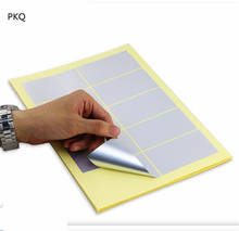 50 hojas A4 cuadrado/redondo mate plata Etiqueta de impresión PET plástico impermeable pegatinas en blanco para impresoras láser 2024 - compra barato