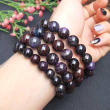 Sugilite PURPLE round 8/10/12/mm AA bracelet 7.5inch wholesale beads FPPJ nature GEMSTONE 2024 - buy cheap