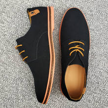 2020 Spring Suede Leather Men Shoes Oxford Casual Shoes Classic Sneakers Comfortable Footwear Dress Shoes Large Size Flats 2024 - купить недорого