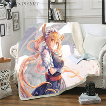Anime Miss Kobayashi's Dragon Maid 3D Printed Fleece Blanket for Beds Thick Quilt Bedspread Sherpa Throw Blanket Adults Kids 06 2024 - buy cheap