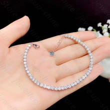 Moissan-pulsera de diamantes de plata 925 para mujer, diseño elegante, lujoso, nuevo estilo 2024 - compra barato