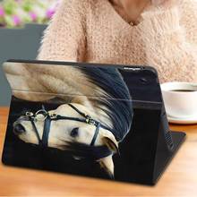 Tablet case for ipad 2nd/3rd/4/5/6th air 1/2 9.7",7th 2019 10.2",mini 1/2/3/4/5 7.9",Air 3/Pro 10.5/11 PU cover-Beautiful Horse 2024 - buy cheap