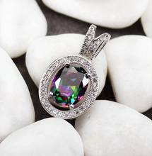 Fleure Esme Berserk Wedding Jewelry christmas gifts pendants for women dropshipping Rainbow Cubic Zirconia Rhodium Plated R3231 2024 - buy cheap