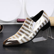 Mocasines de piel auténtica con punta de Metal para Hombre, Zapatos hechos a mano, de lujo, para boda, fiesta, Oxford 2024 - compra barato