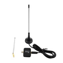 Sintonizador digital de antena para tv, receptor digital micro-usb para celular android, almofada hd de tv com antena dupla 2024 - compre barato