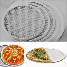 Non-Stick Aluminum Pizza Mesh Screen Pasta Baking Tray Net Pizza Holder Bakeware for Home Pizza Shop Kitchen Pizza Pans Cooking 2024 - buy cheap