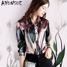 AYUN-Blusa de seda para mujer, camisa de manga larga con estampado Floral, talla 4XL, para primavera 2020, 17B180680 2024 - compra barato