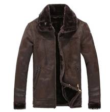 Autumn faux leather jacket mens winter thicken warm fur leather coat men jackets Loose Plus velvet jaqueta de couro fashion B95 2024 - buy cheap