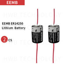 EEMB-batería de litio con soldadura ER14250, 1/2AA, 3,6 V, 1200mAh, 2 unids/lote, Envío Gratis 2024 - compra barato