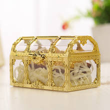 Portable Candy Box Hollow Gold Silver Treasure Chest Jewelry Ring Necklace Carrying Case Organizer Storage Box Creative Gifts 2024 - buy cheap