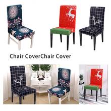 Fundas de asiento de silla extraíbles con estampado navideño, decoraciones navideñas para silla de cena, tapa de Navidad, funda plegable para silla de Hotel 2024 - compra barato