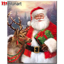 Santa Claus deer diy diamond painting 5d full square round drill diamond embroidery rhinestone kits home decoration AS0226 2024 - buy cheap