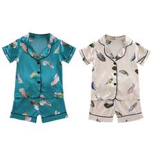 Summer Children's Pajamas Baby Boy Clothes Cotton Pyjamas Kids T-shirt+Shorts 2pcs Cartoon Pajamas For Girls Boys Sleepwear Sets 2024 - buy cheap