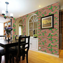 Kakuder adesivo de parede para casa e quarto, adesivo 3d de tijolo rústico com efeito removível, vinil para decoração de casa, lejki na sciane 2024 - compre barato