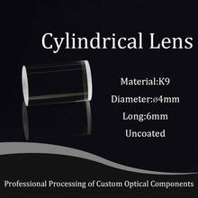 Cylindrical Lens Optics K9 Glass Diameter 4mm，long 6mm,Light Guide Cylindrical Mirror Glass Rod Teaching Experiment 2024 - compre barato