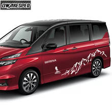 Auto Body Door Side Stripes Decor Stickers DIY Vinyl Decal Mountain Graphics Sticker For-Nissan Serena Car Sport Styling Sticker 2024 - buy cheap