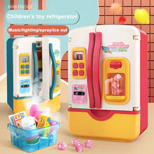 Детский игрушечный холодильник с двойной дверью, игрушки для ролевых игр, имитация кухонного холодильника, ролевые игрушки для ролевых игр, развивающие игрушки для детей 2024 - купить недорого